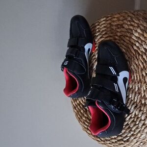 Peloton Womens‎ Black/Red/White Indoor Cycling/Spin Shoes Cleats EU39/US8